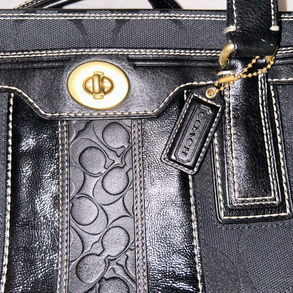 Black & Gold Coach Bag - Picture 3 of 5